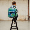 Faded Camo Rucksack L Blau