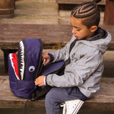 Shark Shape Rucksack M Dunkelblau