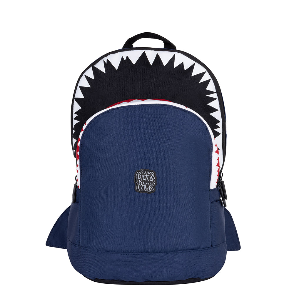Shark Shape Backpack M Navy - Main Image