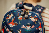 Birds Backpack S Navy